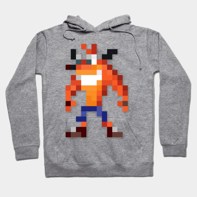 Crash low-res pixelart Hoodie by JinnPixel